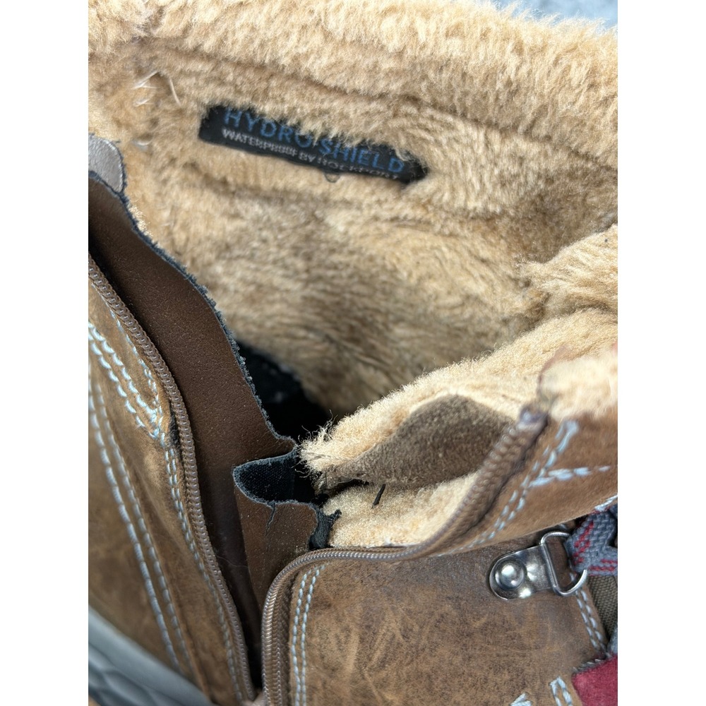 Rockport Hydro-Shield Waterproof Boots Brown Leather Faux Fur Size 11M CCM04BR88 - Picture 9 of 9